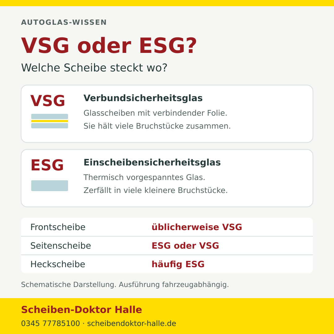 VSG und ESG: Glasarten im Auto einfach erklärt
